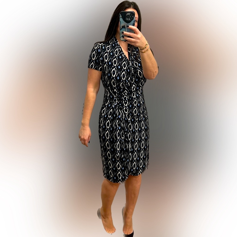 Karen Kane Black and Blue Dress
